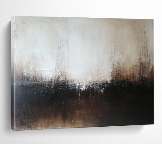Brown - Toned Abstract Mist Art for Industrial Loft & Meditation Space SC057