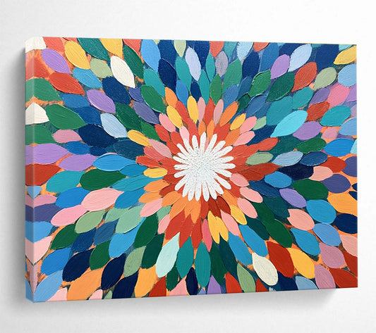 Colorful Flower Mandala Art for Bohemian - Style Home & Yoga Studio SC526