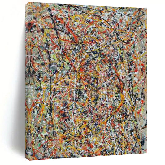 Pollock - Style Abstract Art for Creative Agency Breakroom & Eclectic Art Bar DLZ1573