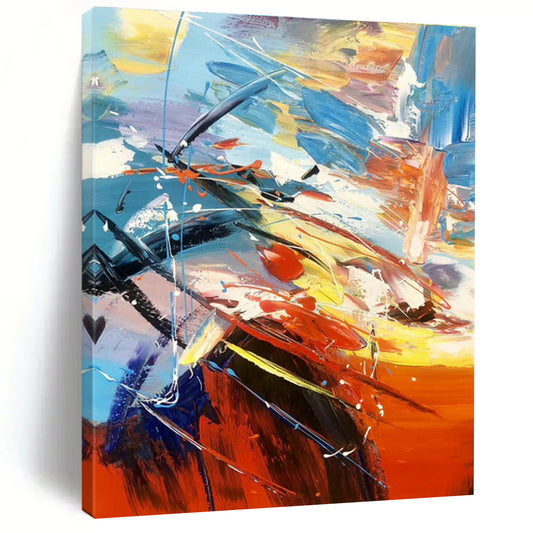 Colorful Splash Abstract Art for Living Room & Art Studio DLZ0496