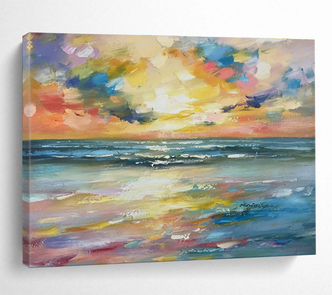 Gorgeous Sea View Oil Painting for Luxury Beach House Living Rooms DLZ2501