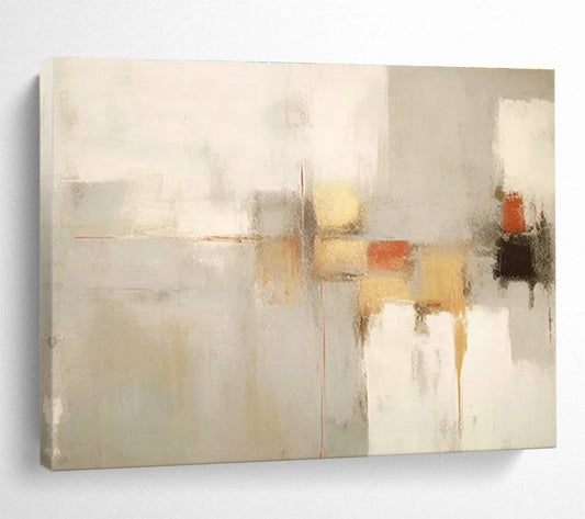 Grey - White Geometric Abstract Art for Minimalist Living Area DLZ2732