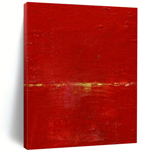 Bold Red Minimalist Art for Modern Office Lobby & Dramatic Dining Room DLZ1992