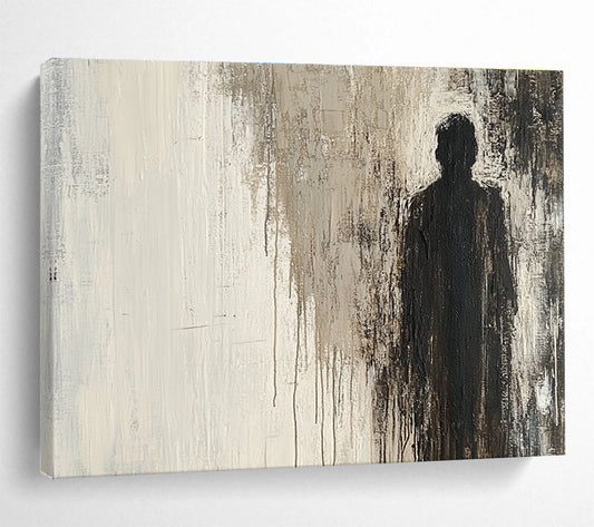 Silhouette in Abstract Texture Art for Contemporary Art Gallery & Thoughtful Library SC051