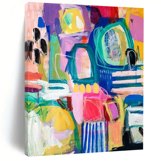 Colorful Geometric Art for Modern Coworking Space Break Areas DLZ0093