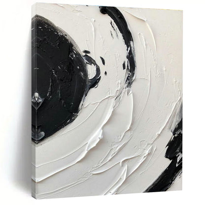 Black - White Swirl Texture Art for Avant - Garde Gallery & Trendy Nightclub DLZ2377