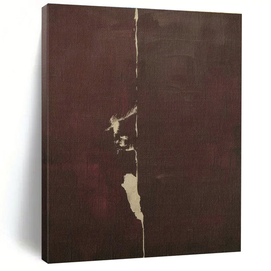 Dark Brown Line Abstract Art for Rustic Home Office & Art Gallery DLZ1156