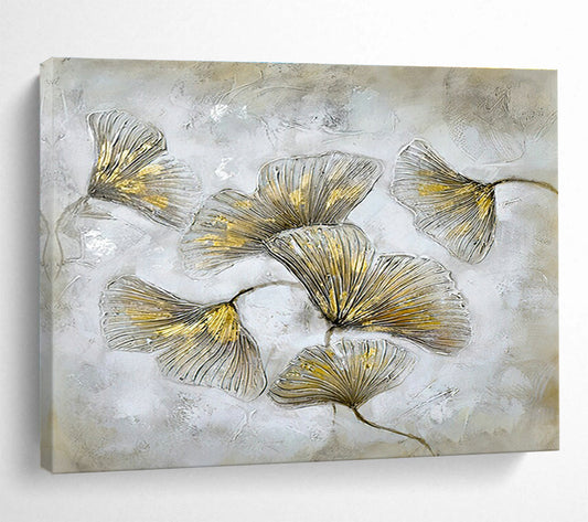 Ginkgo Leaf Relief Art for Zen - Inspired Spa Waiting Rooms DLZ3174