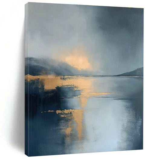 Golden - Glow Seascape Art for Luxury Beach Resort & Yacht Club Lounge DLZ1837