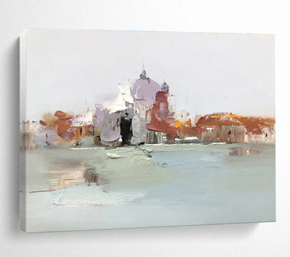 Hazy Rooftops & Water Art for Travel Bug - Filled Living Room DLZ3015