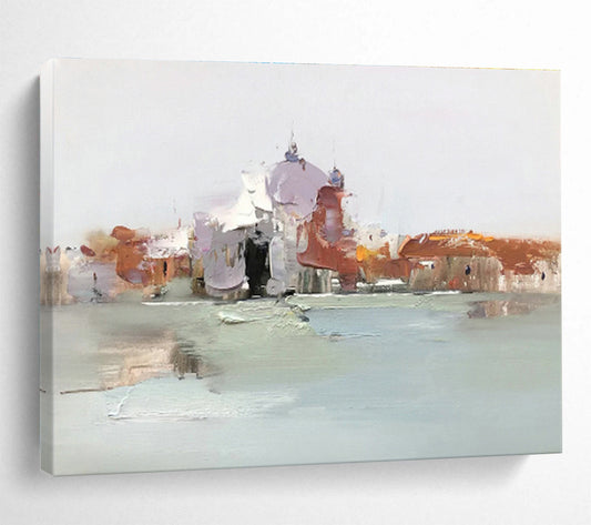 Hazy Rooftops & Water Art for Travel Bug - Filled Living Room DLZ3015