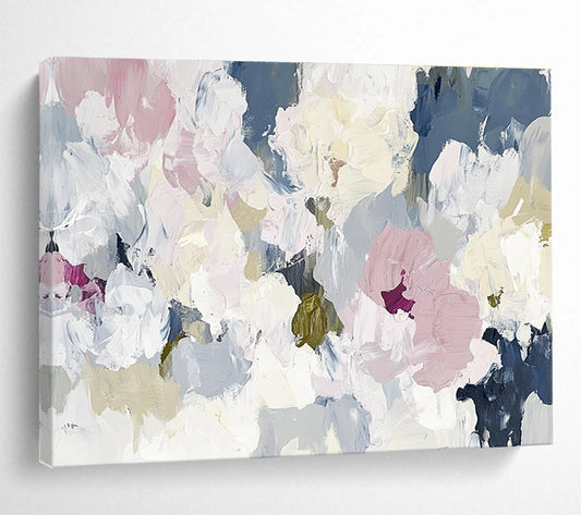 Pastel Floral Abstract Art for Botanical Boutique & Feminine - Themed Café SC049