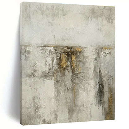 Grey - Gold Texture Abstract Art for Living Room & Bedroom DLZ0546