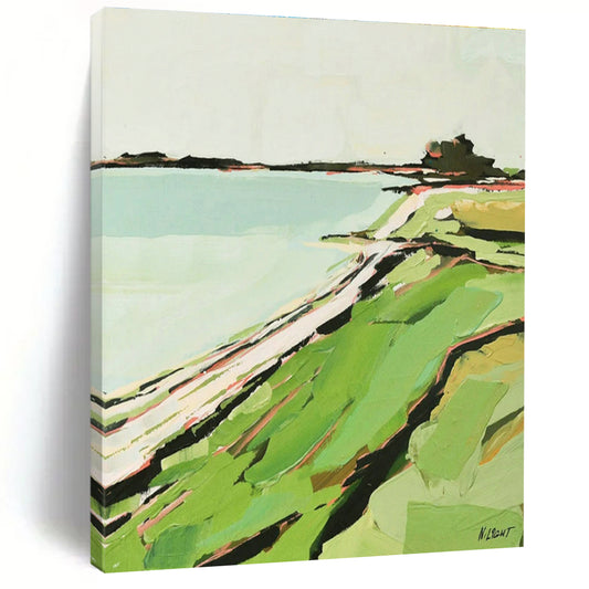 Simple Coastal Abstract for Coastal Home Office & Marine Conservation Center DLZ1579