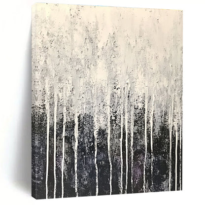 Grey and White Dripping Forest for Modern Industrial Office & Art - Inspired Home Library STSC360