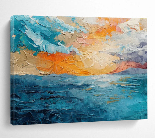 Seaside Oil Painting Art for Coastal - Themed Bedroom DLZ2887