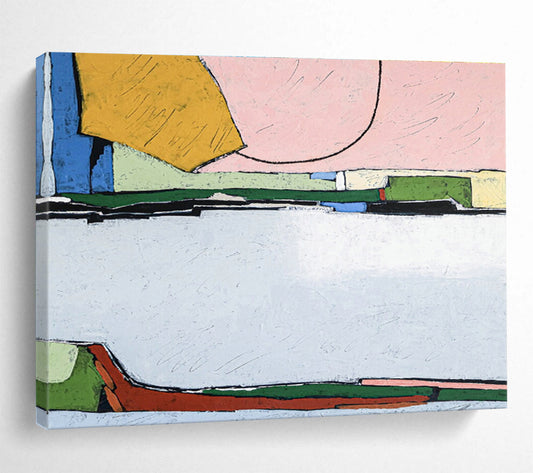 Color - Block Abstract Art for Creative Studio Lounge DLZ2925