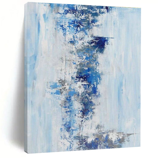 Blue - White Abstract Art for Coastal Home Entryway Walls DLZ0072