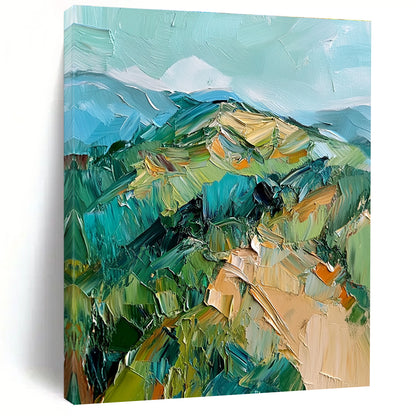 Textured Mountain Landscape for Adventure - Themed Lodge & Nature Art Gallery STSC187