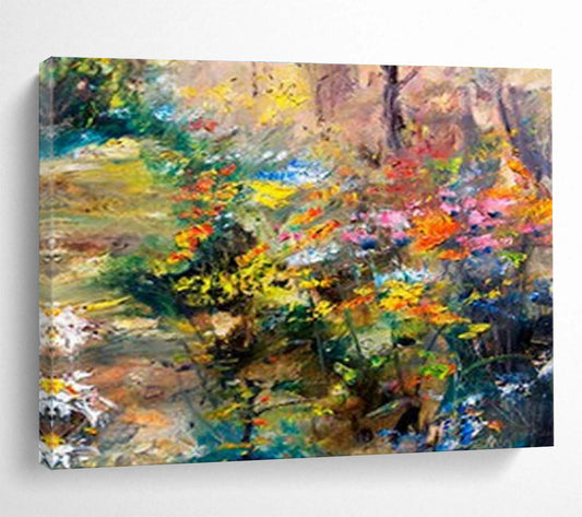 Colorful Garden Oil Painting for Cheerful Dining Room DLZ2748