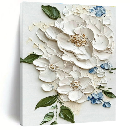 White and Blue Flower Art for Shabby - Chic Nursery & Afternoon Tea Salon DLZ1395