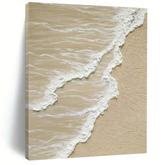 Textured Beach Wave Art for Coastal Home Office & Beachfront Boutique Hotel DLZ1507