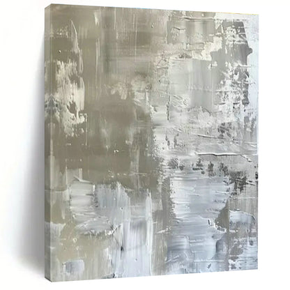 Silver - Gray Abstract Art for Minimalist Home & Modern Art Gallery DLZ1738