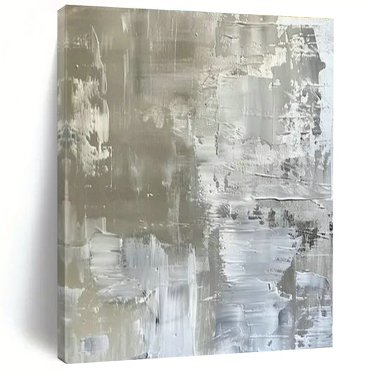 Silver - Gray Abstract Art for Minimalist Home & Modern Art Gallery DLZ1738