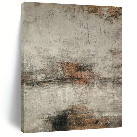 Gray - White - Brown Textured Art for Rustic Restaurant & Art - Themed Hotel DLZ1864
