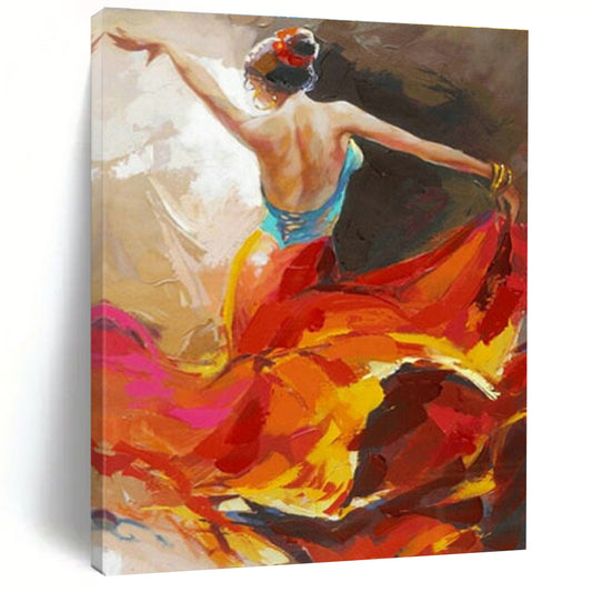 Vibrant Dancing Figure Art for Ballroom & Cultural Center DLZ2016