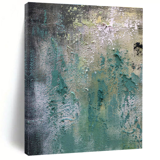 Textured Teal - Gray Abstract for Industrial Loft & Art Gallery Pop - Up DLZ0904
