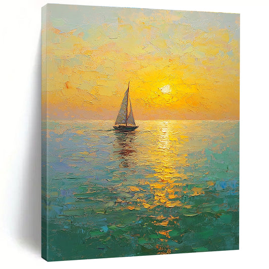 Sailboat at Sunset for Nautical - Themed Café & Yacht Club STSC1296
