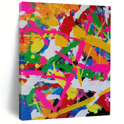 Colorful Splatter Abstract Art for Kids’ Playroom & Trendy Bar DLZ1267