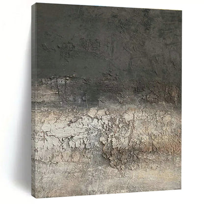 Gray - Brown Textured Art for Industrial Loft & Art Gallery Installation DLZ1844