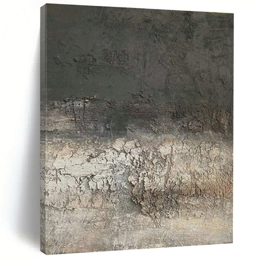 Gray - Brown Textured Art for Industrial Loft & Art Gallery Installation DLZ1844