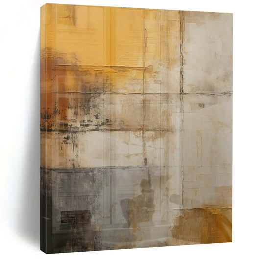 Yellow - Gray Abstract Art for Industrial - Chic Loft & Creative Agency DLZ1954