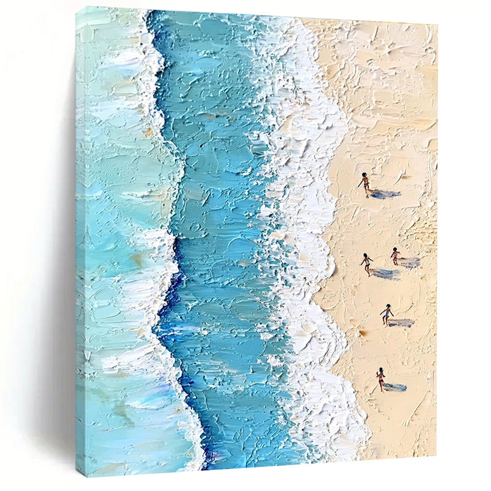 Textured Beach Scene for Coastal Home Office & Family Vacation Home STSC854