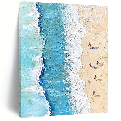 Textured Beach Scene for Coastal Home Office & Family Vacation Home STSC854