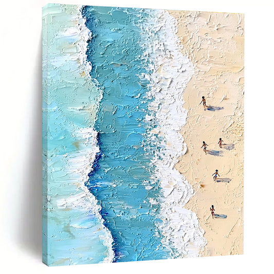 Textured Beach Scene for Coastal Home Office & Family Vacation Home STSC854