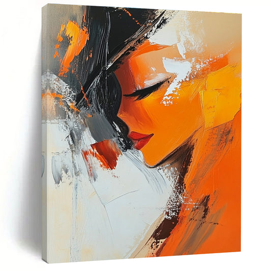 Abstract Woman's Profile in Warm Tones for Bohemian Bedroom & Art - Inspired Salon STSC151