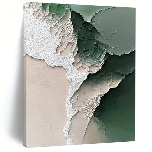Textured Green and White for Nature - Inspired Living Room & Contemporary Art Studio STSC1246