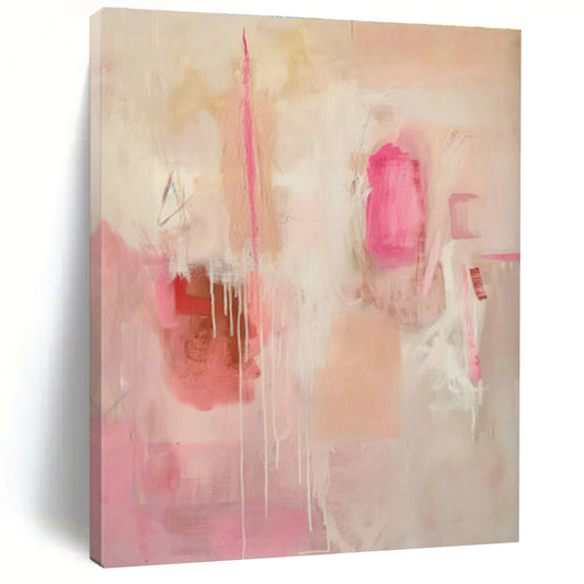 Pink Abstract Art for Feminine Boudoir & Floral - Themed Boutique DLZ0716