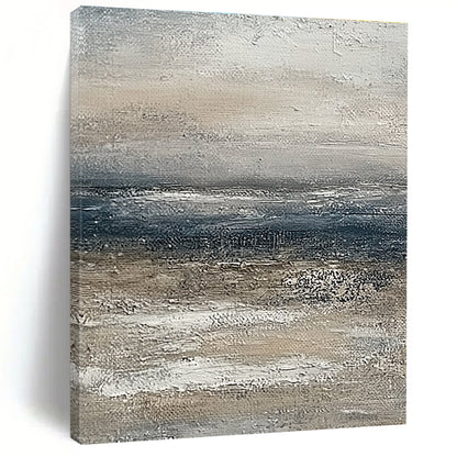 Monochrome Sea Abstract for Minimalist Beach House & Art Gallery Corridor STSC833