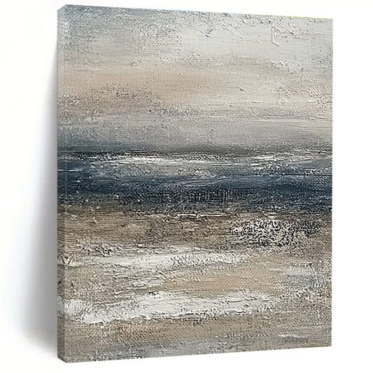 Monochrome Sea Abstract for Minimalist Beach House & Art Gallery Corridor STSC833