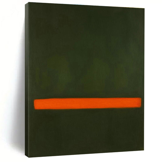 Green - Orange Minimalist Art for Industrial Loft & Contemporary Study DLZ2102