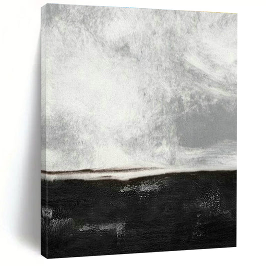 Monochrome Abstract Sea Art for Coastal Home Bedroom & Art - Themed Lounge DLZ2062