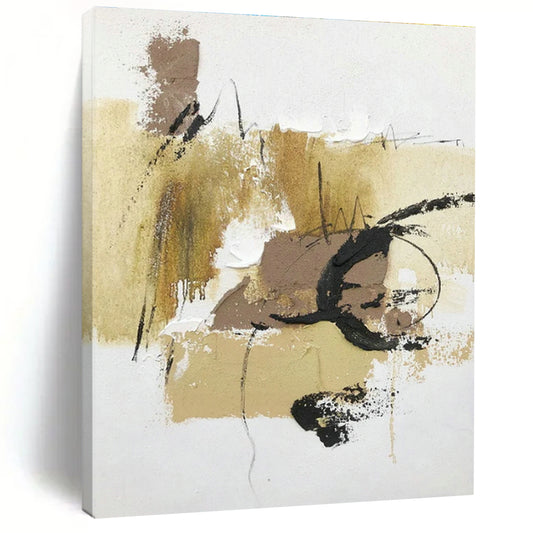 Brown - Black Abstract Art for Vintage - Inspired Coffee Shop & Art Studio DLZ1679