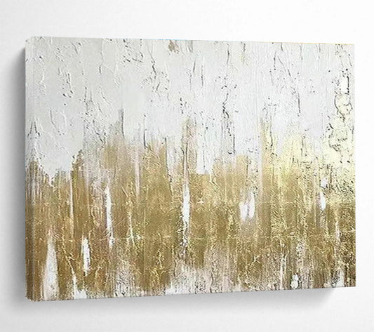 Gold - Foil Texture Abstract Art for Luxurious Entryway DLZ2811