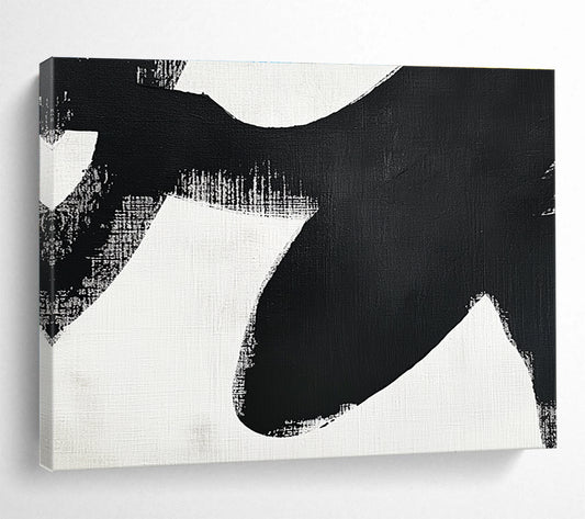 Bold Black - White Strokes Art for Creative Studio & Trendy Bar SC016