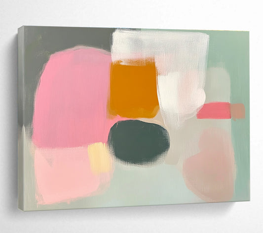 Soft Color Blocks Art for Girls’ Bedroom & Minimalist Café SC380